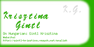 krisztina gintl business card